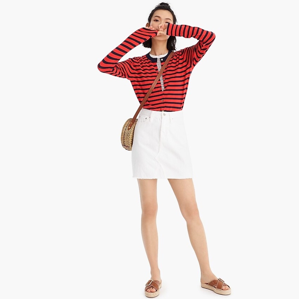 J Crew white denim skirt size 24
